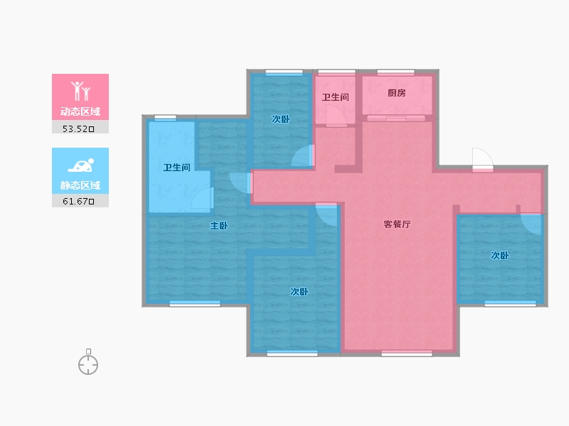 内蒙古自治区-兴安盟-教科文旅城-101.93-户型库-动静分区