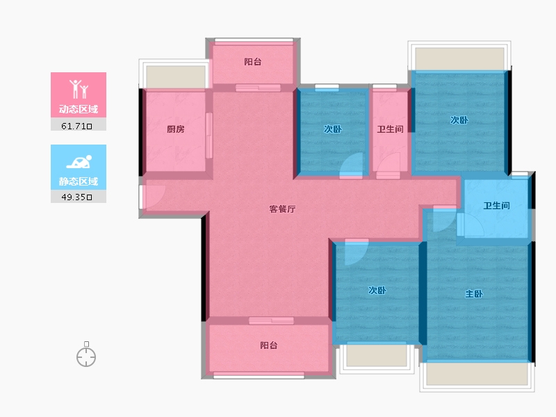 广东省-江门市-骏景湾星悦-97.14-户型库-动静分区