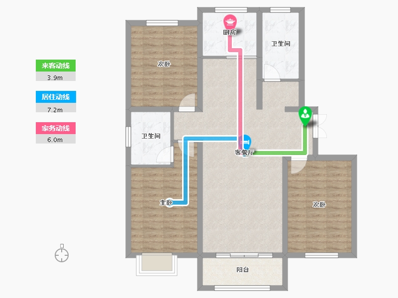 山东省-聊城市-兴城海德庄园-98.40-户型库-动静线