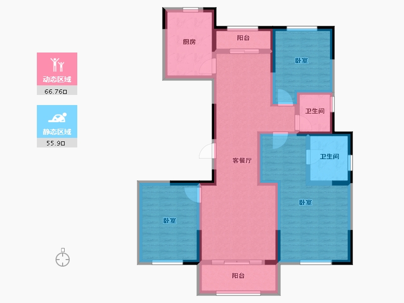 河南省-安阳市-宏达梦想城-108.76-户型库-动静分区