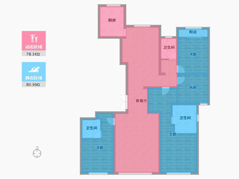 河北省-保定市-中翔兰溪九章-142.72-户型库-动静分区