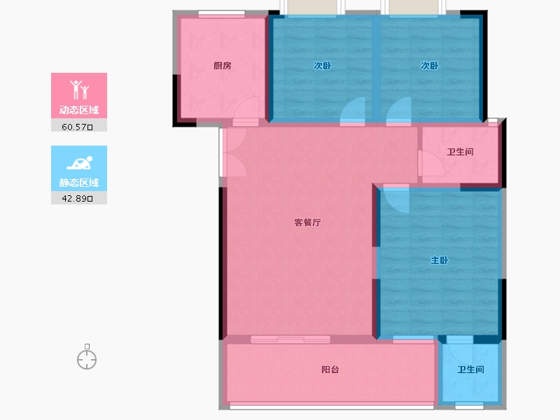 陕西省-汉中市-东关世纪新城-92.42-户型库-动静分区