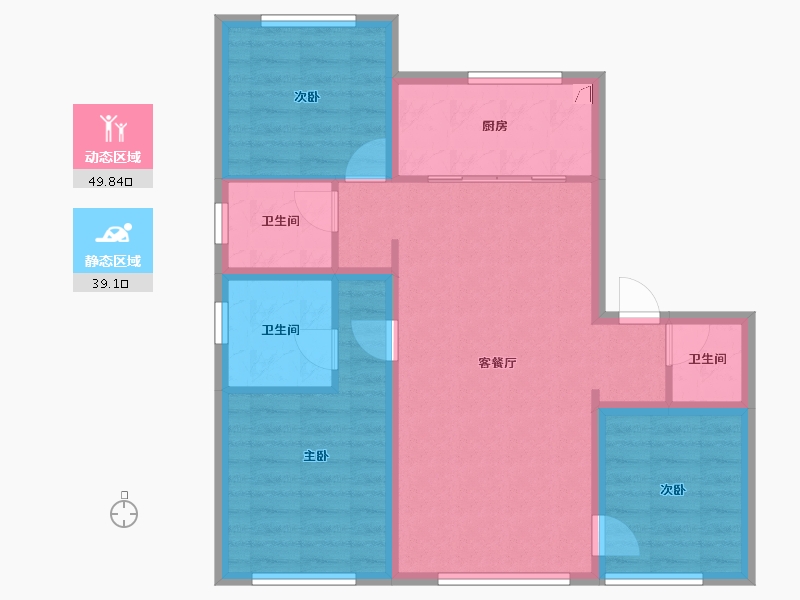 河北省-石家庄市-福美健康城公园郡-79.41-户型库-动静分区