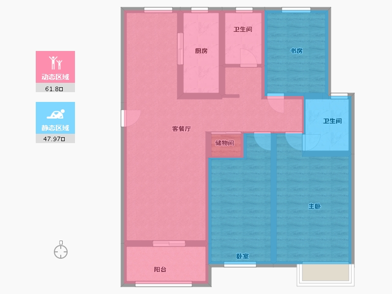 江苏省-徐州市-港利上城国际-97.00-户型库-动静分区