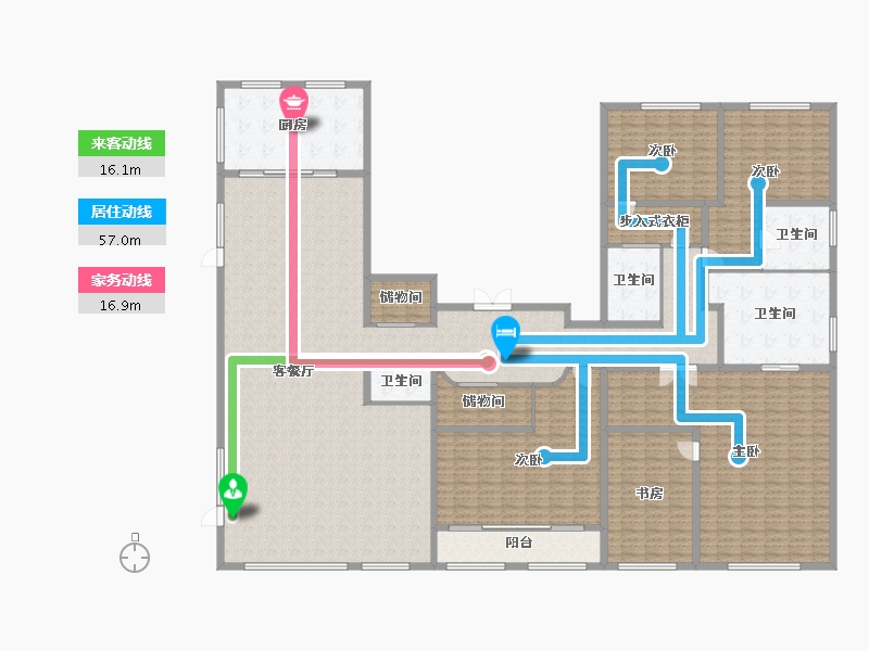 河北省-保定市-中翔兰溪九章-344.34-户型库-动静线