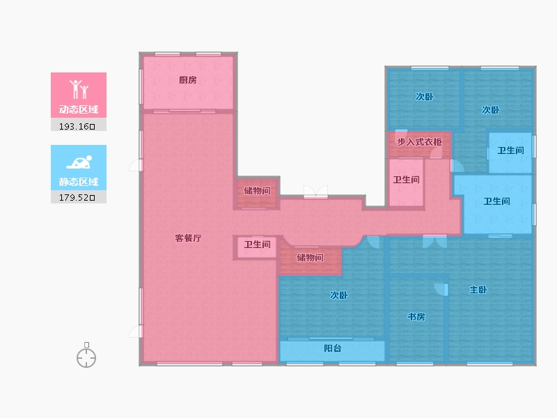 河北省-保定市-中翔兰溪九章-344.34-户型库-动静分区