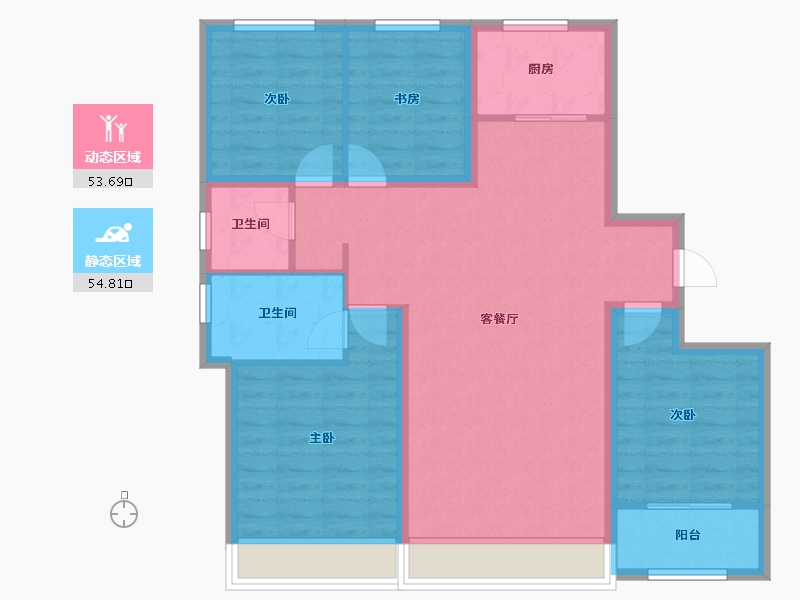 山东省-东营市-众凯学府-97.51-户型库-动静分区