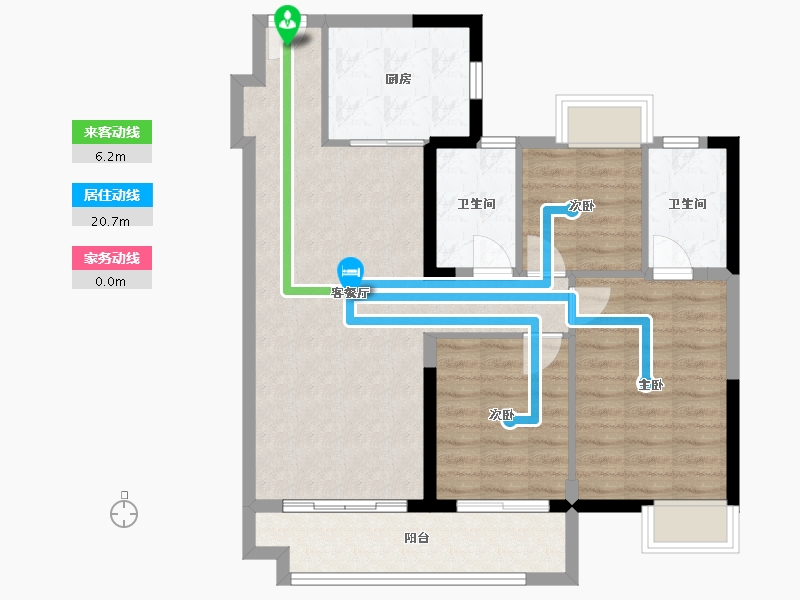 江西省-赣州市-招商雍景湾-84.04-户型库-动静线