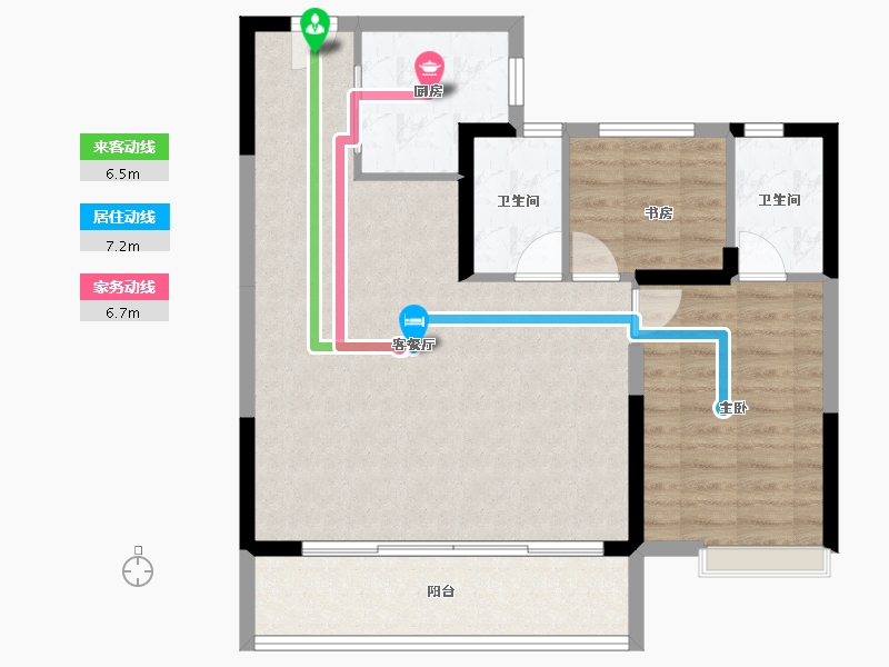 安徽省-淮南市-硕新·公元首府-81.02-户型库-动静线