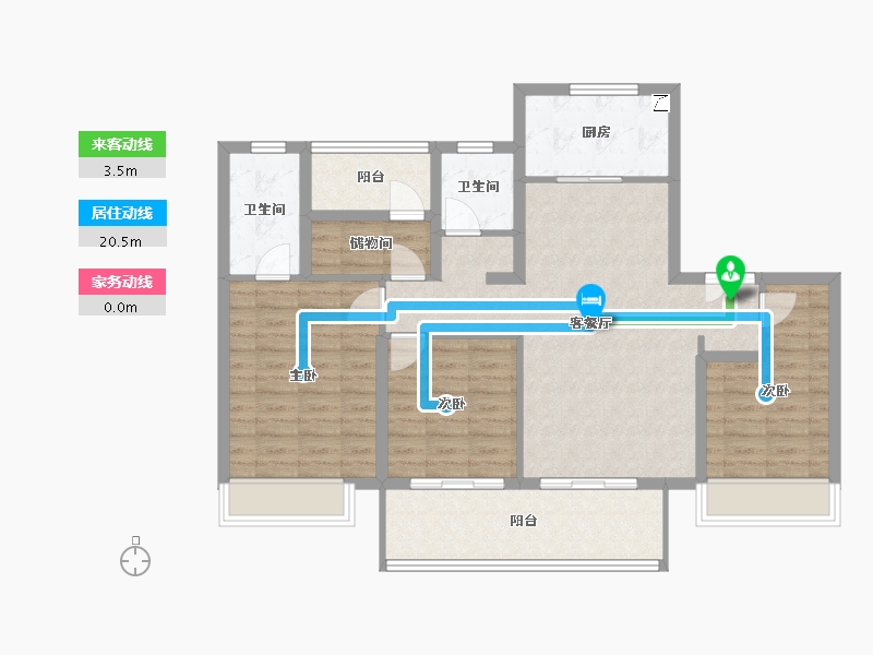 江苏省-苏州市-翰香华庭-99.20-户型库-动静线