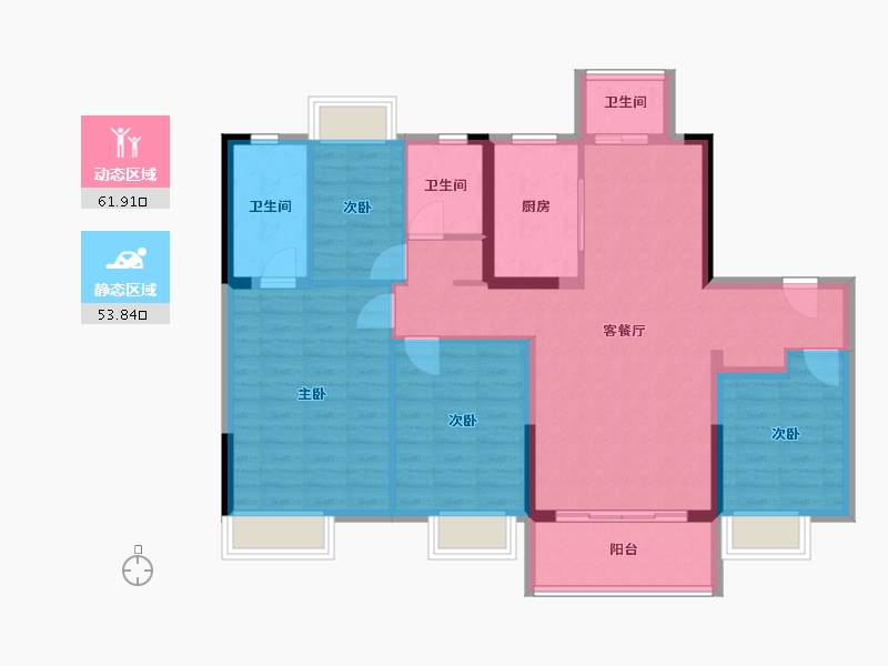 江西省-赣州市-招商雍景湾-103.86-户型库-动静分区