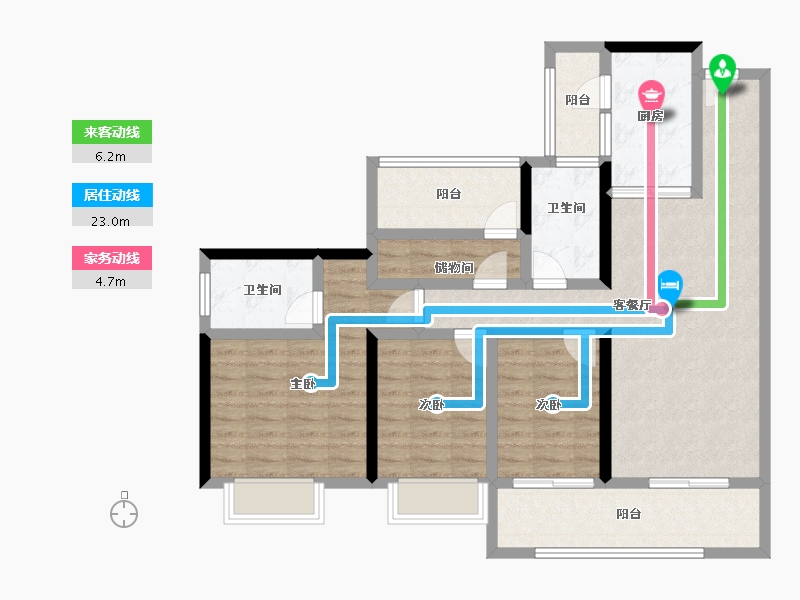 广东省-肇庆市-华润置地观山悦园-101.73-户型库-动静线