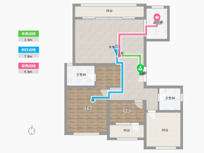 吉林省-吉林市-盈胜春晓-112.08-户型库-动静线