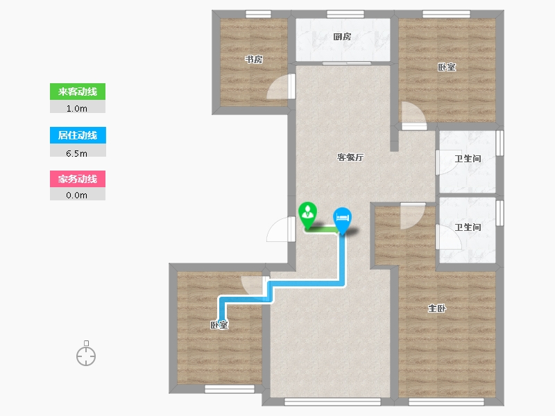 内蒙古自治区-呼和浩特市-慧谷上品-89.15-户型库-动静线