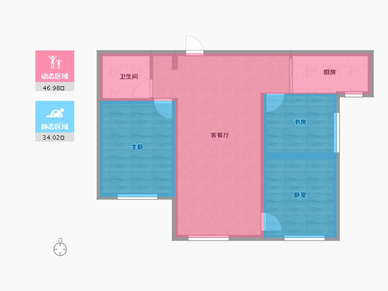 河北省-保定市-城建·紫煜臻城臻园-72.35-户型库-动静分区