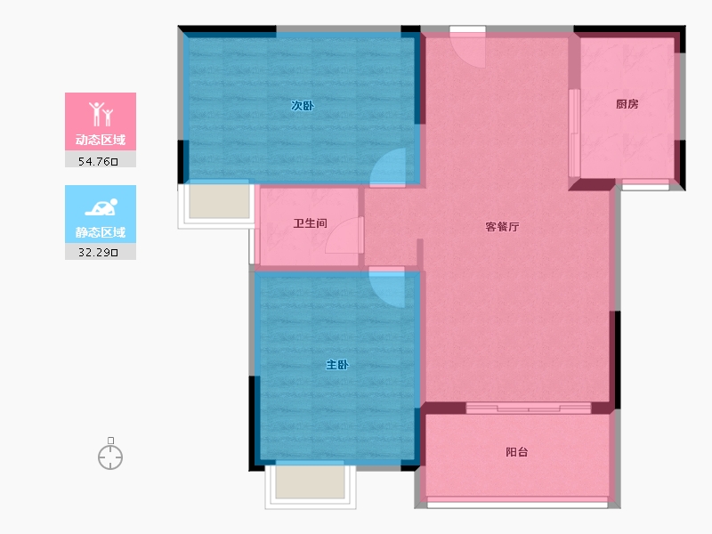 陕西省-汉中市-东关世纪新城-78.58-户型库-动静分区