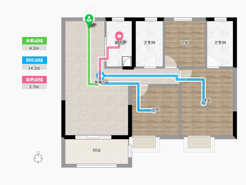 江西省-吉安市-中奥庐陵宸央-84.80-户型库-动静线