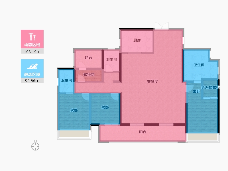 广东省-肇庆市-世茂滨江壹号-150.59-户型库-动静分区