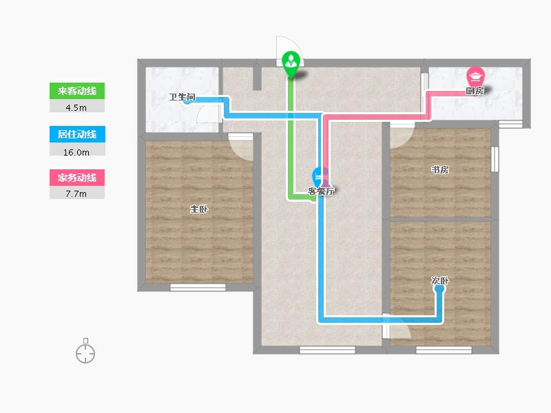 河北省-保定市-城建·紫煜臻城臻园-87.04-户型库-动静线