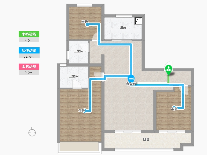 山东省-淄博市-云星齐都御园-100.00-户型库-动静线