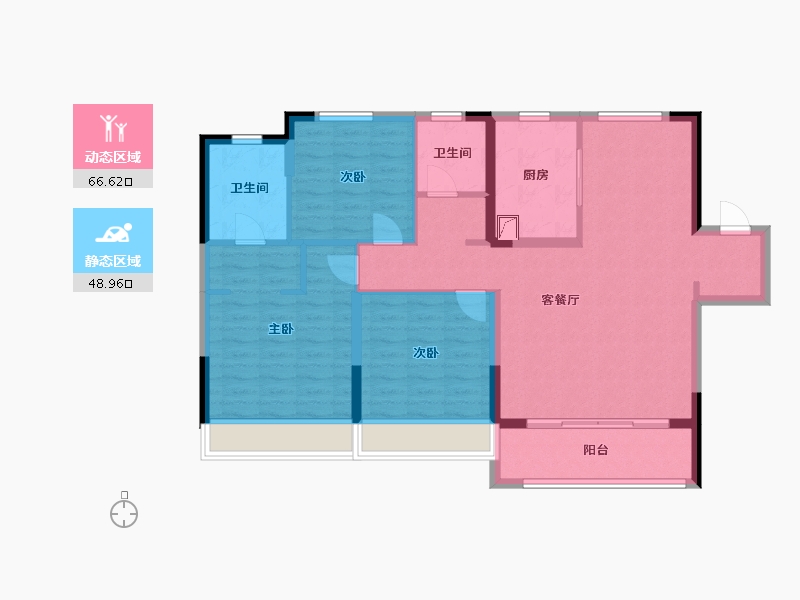 江苏省-苏州市-国泰云栖-104.00-户型库-动静分区