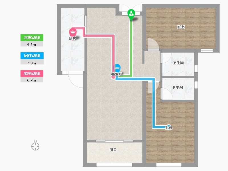 山东省-滨州市-中兴玉玲珑-83.08-户型库-动静线