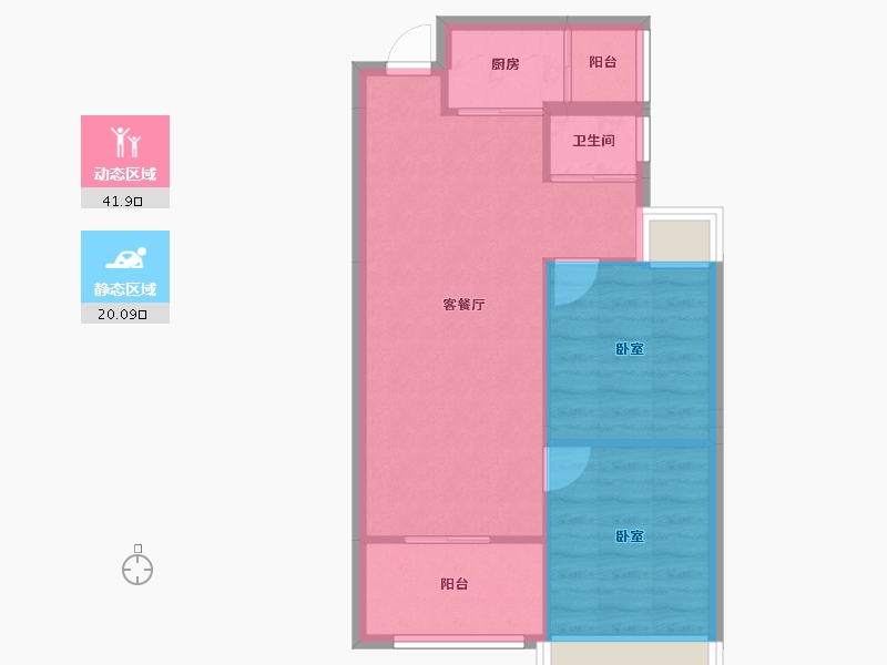 湖南省-常德市-常德公园壹号二期-56.18-户型库-动静分区