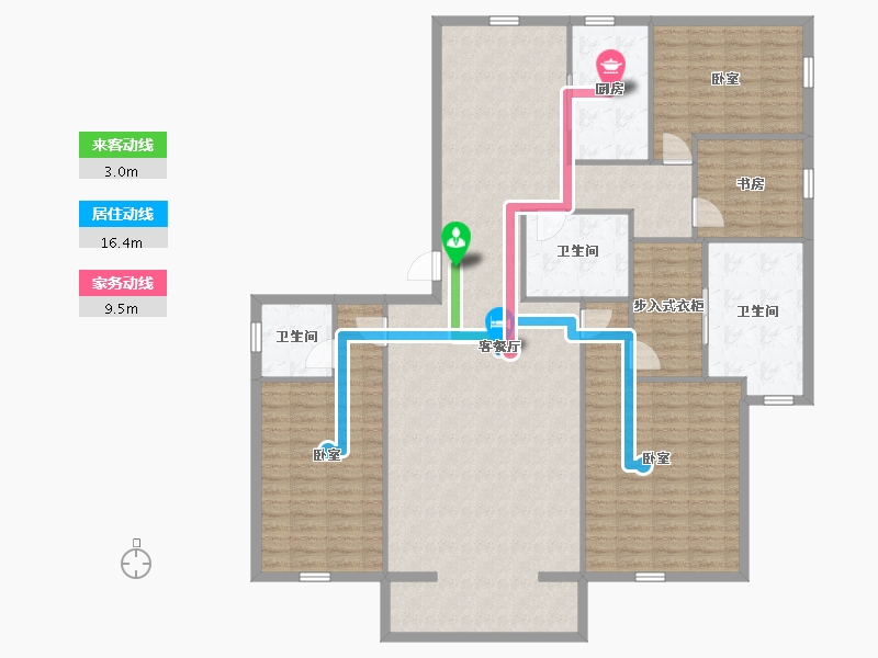 河北省-承德市-豪庭御景二期-170.33-户型库-动静线