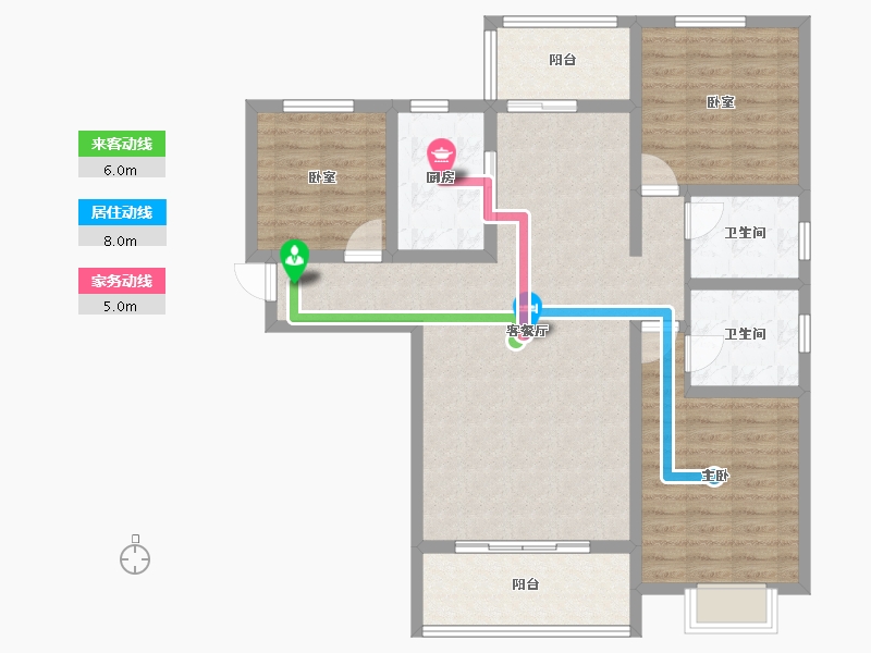 陕西省-安康市-城投公园中央-104.44-户型库-动静线