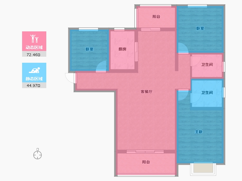 陕西省-安康市-城投公园中央-104.44-户型库-动静分区