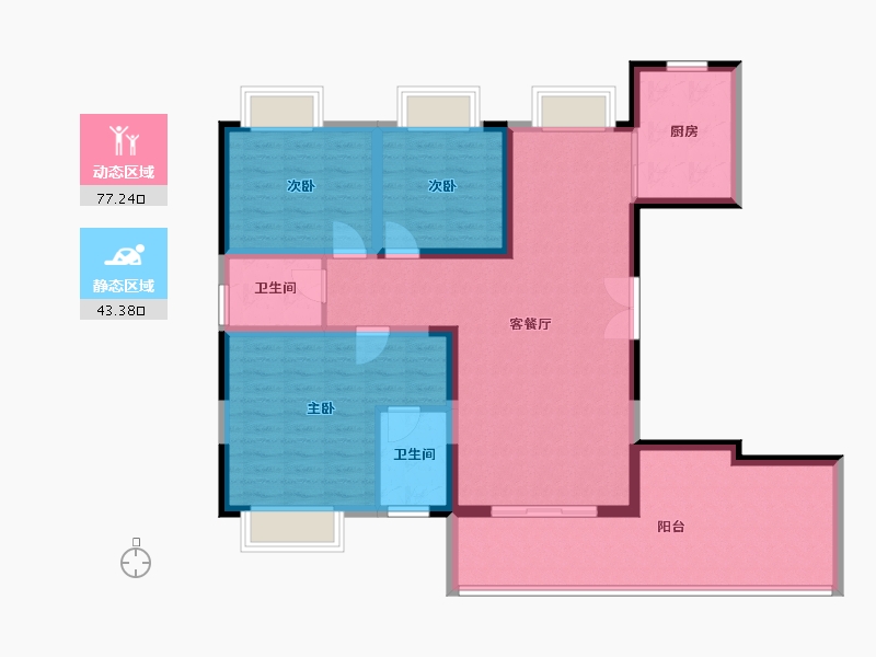 陕西省-汉中市-东关世纪新城-108.13-户型库-动静分区