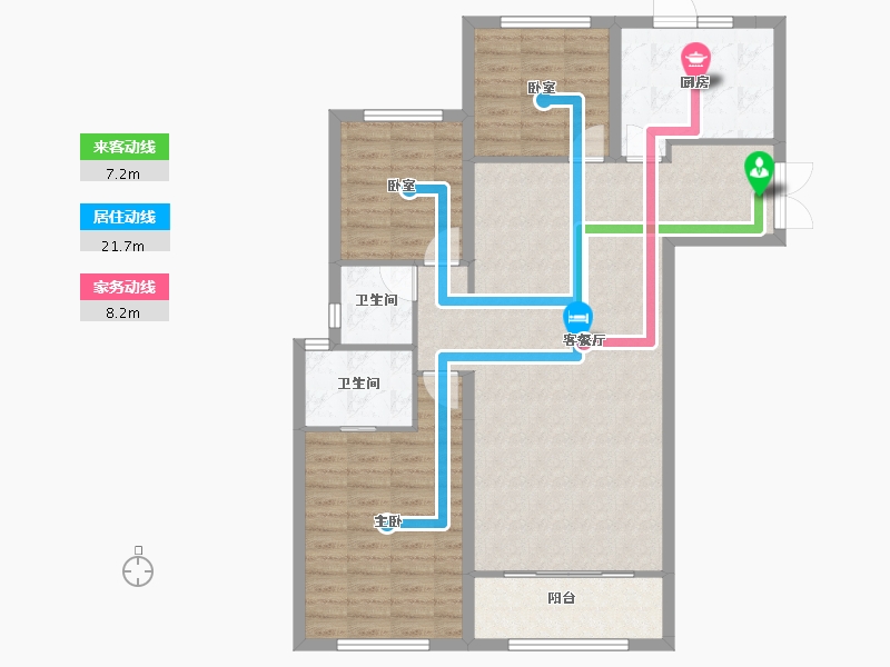 山东省-滨州市-中兴玉玲珑-106.22-户型库-动静线