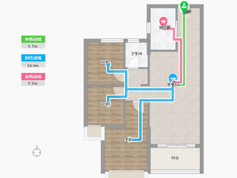 广东省-河源市-富力天禧花园-71.35-户型库-动静线