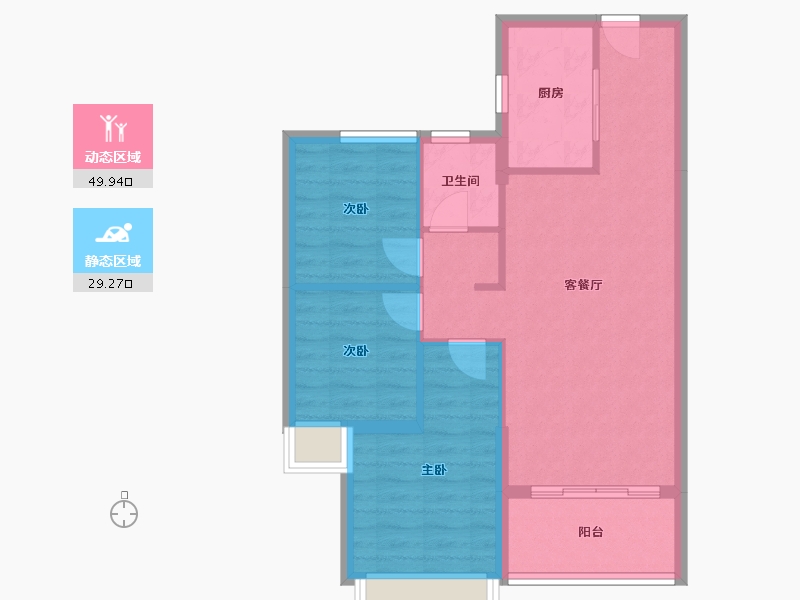 广东省-河源市-富力天禧花园-71.35-户型库-动静分区