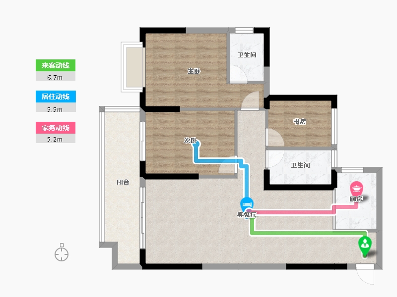 湖南省-衡阳市-三和来雁1号-91.16-户型库-动静线