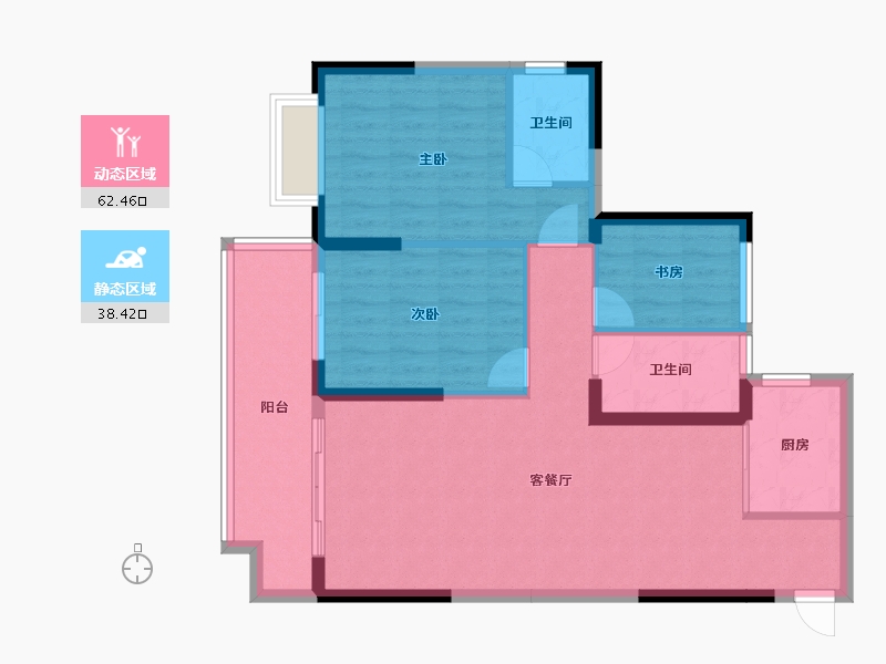 湖南省-衡阳市-三和来雁1号-91.16-户型库-动静分区