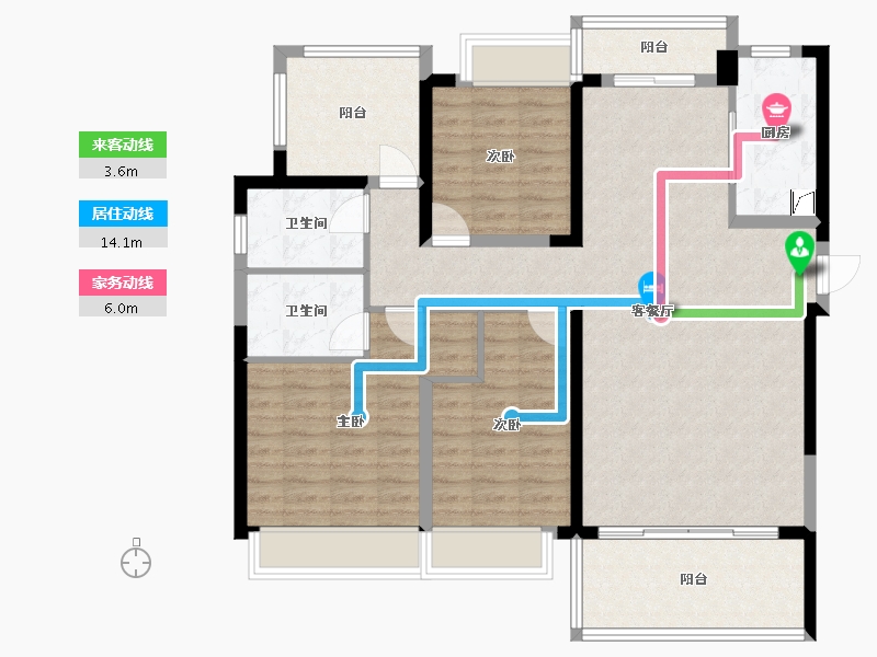 广西壮族自治区-北海市-山湖海上城-130.00-户型库-动静线