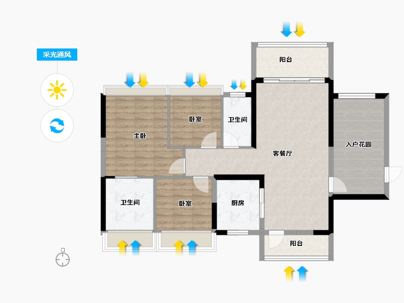 广东省-云浮市-翔顺筠州小镇-97.68-户型库-采光通风