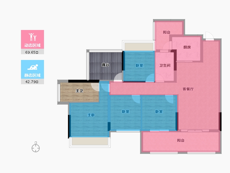 广西壮族自治区-来宾市-猎天·地王华府-115.24-户型库-动静分区