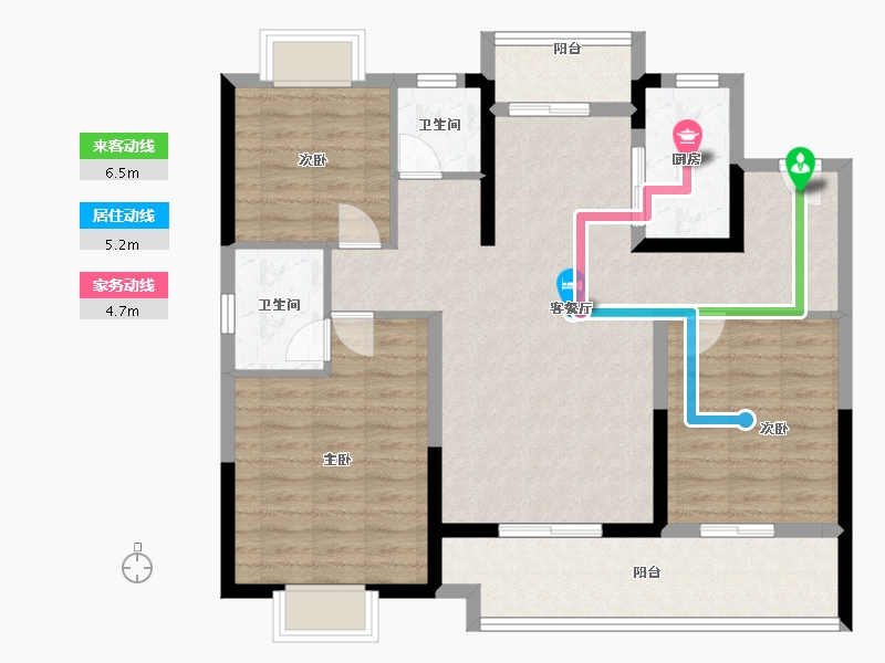 安徽省-阜阳市-安建雍和府-101.52-户型库-动静线