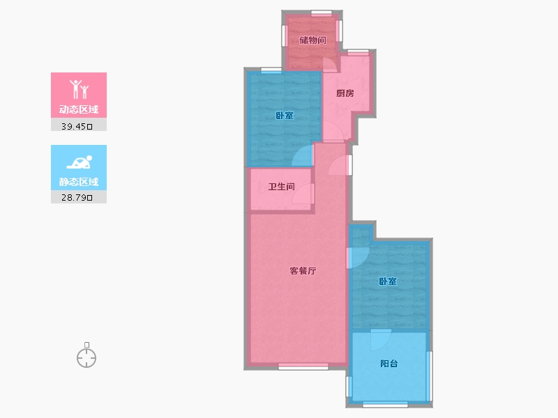 北京-北京市-昌平区沙河北街家园-8区-68.00-户型库-动静分区