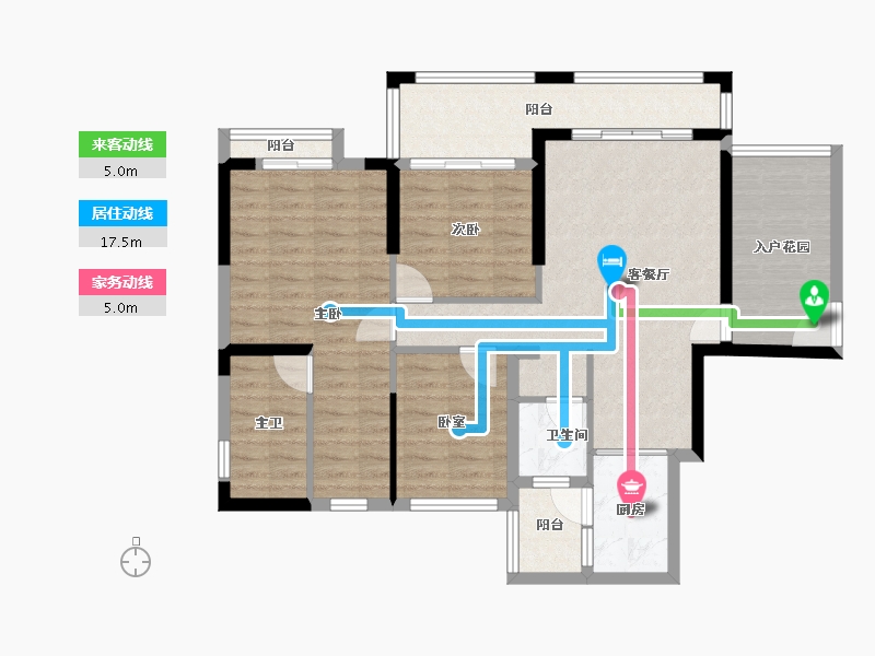 广西壮族自治区-来宾市-龙峰·翠屏御花苑-94.40-户型库-动静线