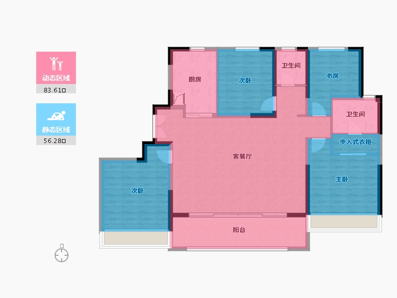 江苏省-苏州市-国泰云栖-126.40-户型库-动静分区