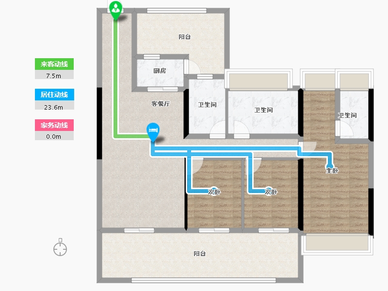 广东省-肇庆市-君安·峰景湾-129.75-户型库-动静线