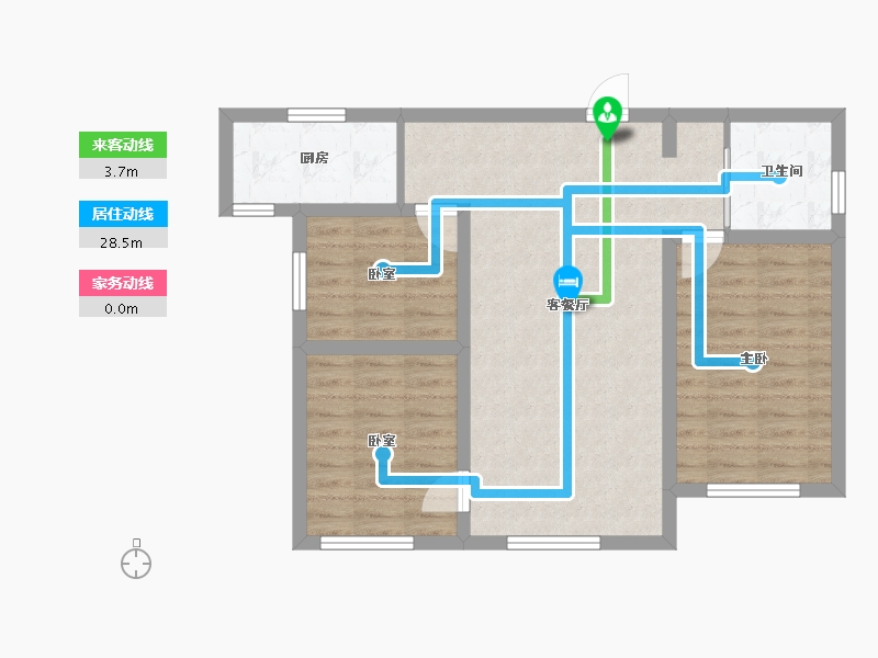 河北省-保定市-城建·紫煜臻城臻园-72.88-户型库-动静线