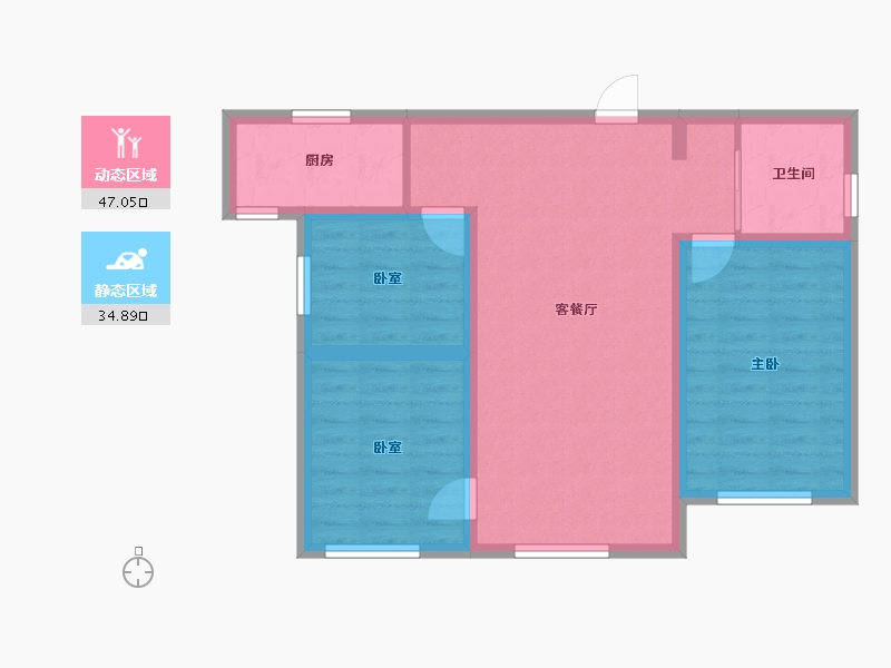 河北省-保定市-城建·紫煜臻城臻园-72.88-户型库-动静分区