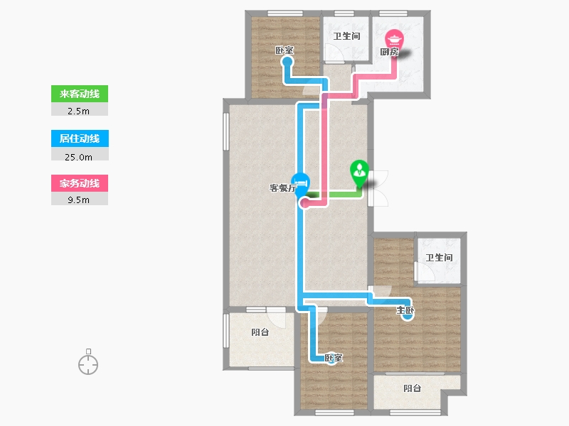 山东省-滨州市-中兴玉玲珑-111.10-户型库-动静线