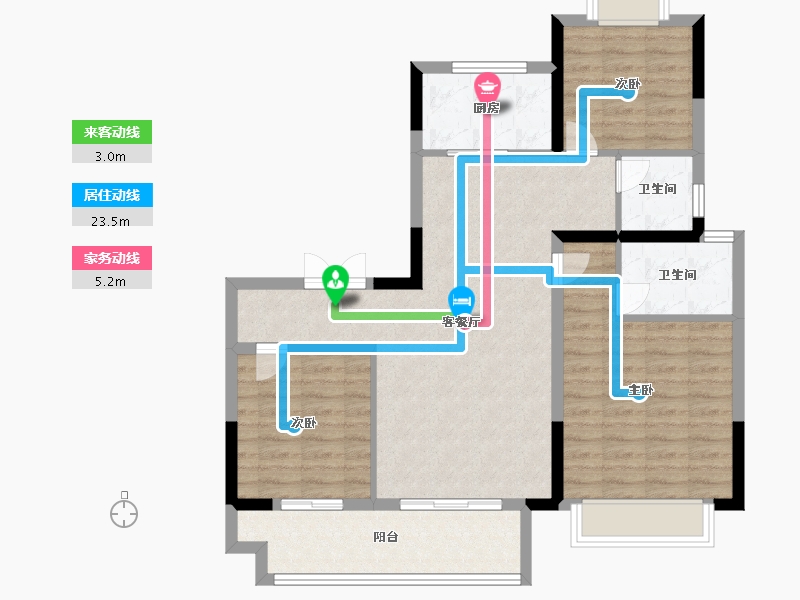 安徽省-阜阳市-世茂时代云著-92.00-户型库-动静线