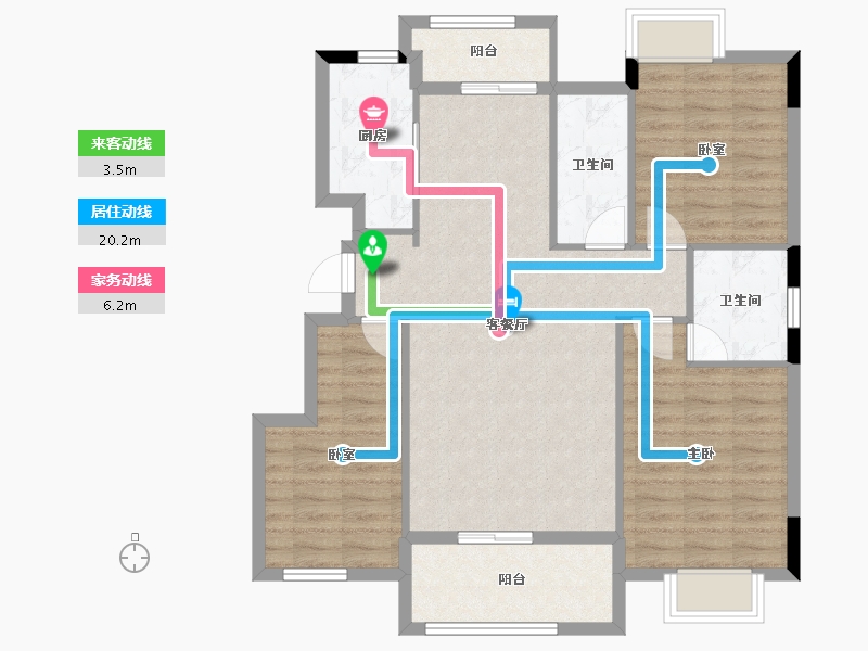 江西省-吉安市-庐陵北苑-94.56-户型库-动静线