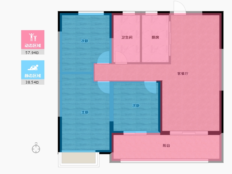 安徽省-滁州市-丰乐嘉山印-87.00-户型库-动静分区